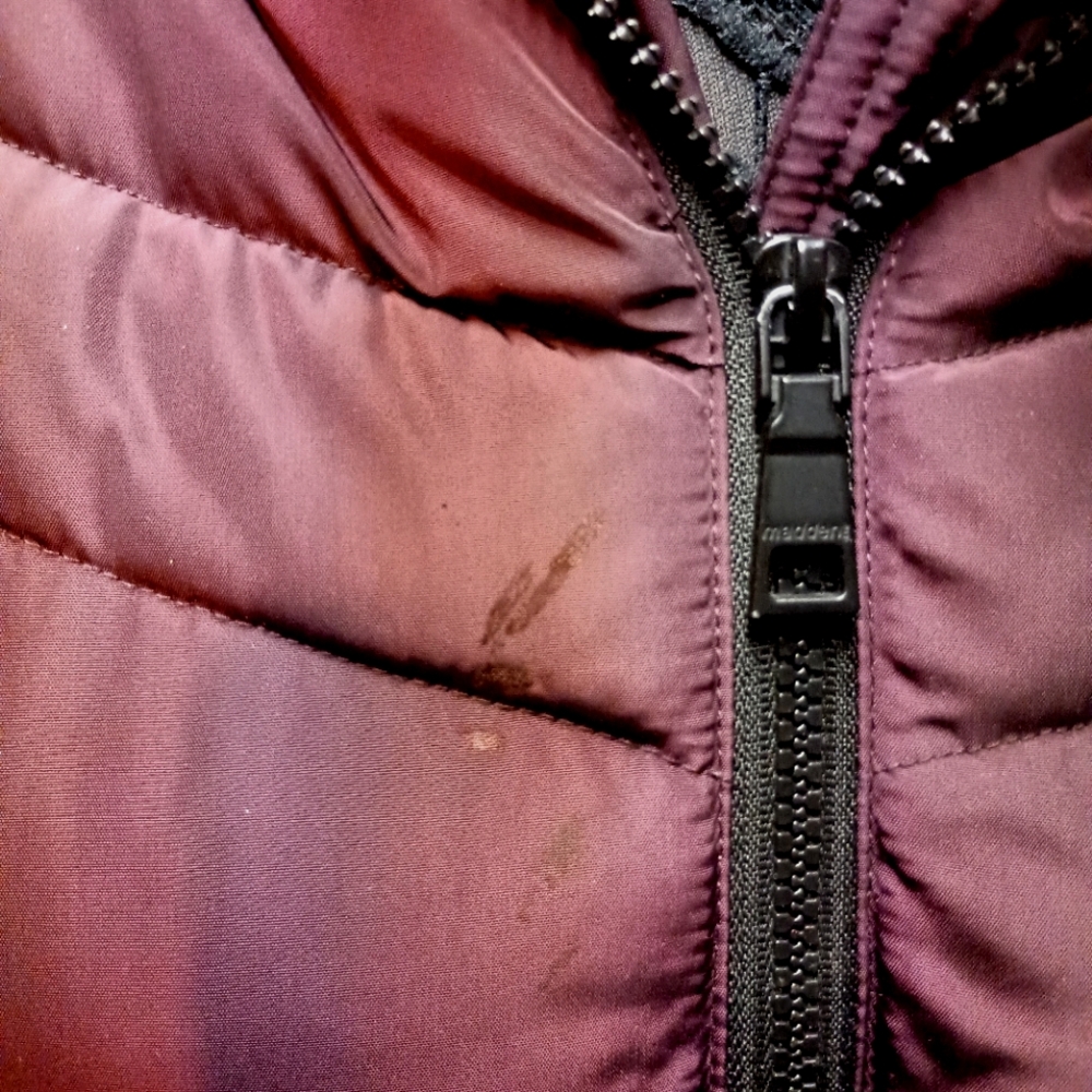 Madden‎ Girl Purple Puffer Coat With Fur Hood - Picture 10 of 11